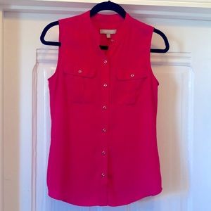 Banana Republic sleeveless button-front top